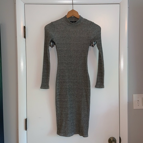 Lulu’s Heather Grey Midi Sweater Dress - Picture 3 of 3